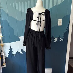 Open Back Long Sleeve Jumpsuit